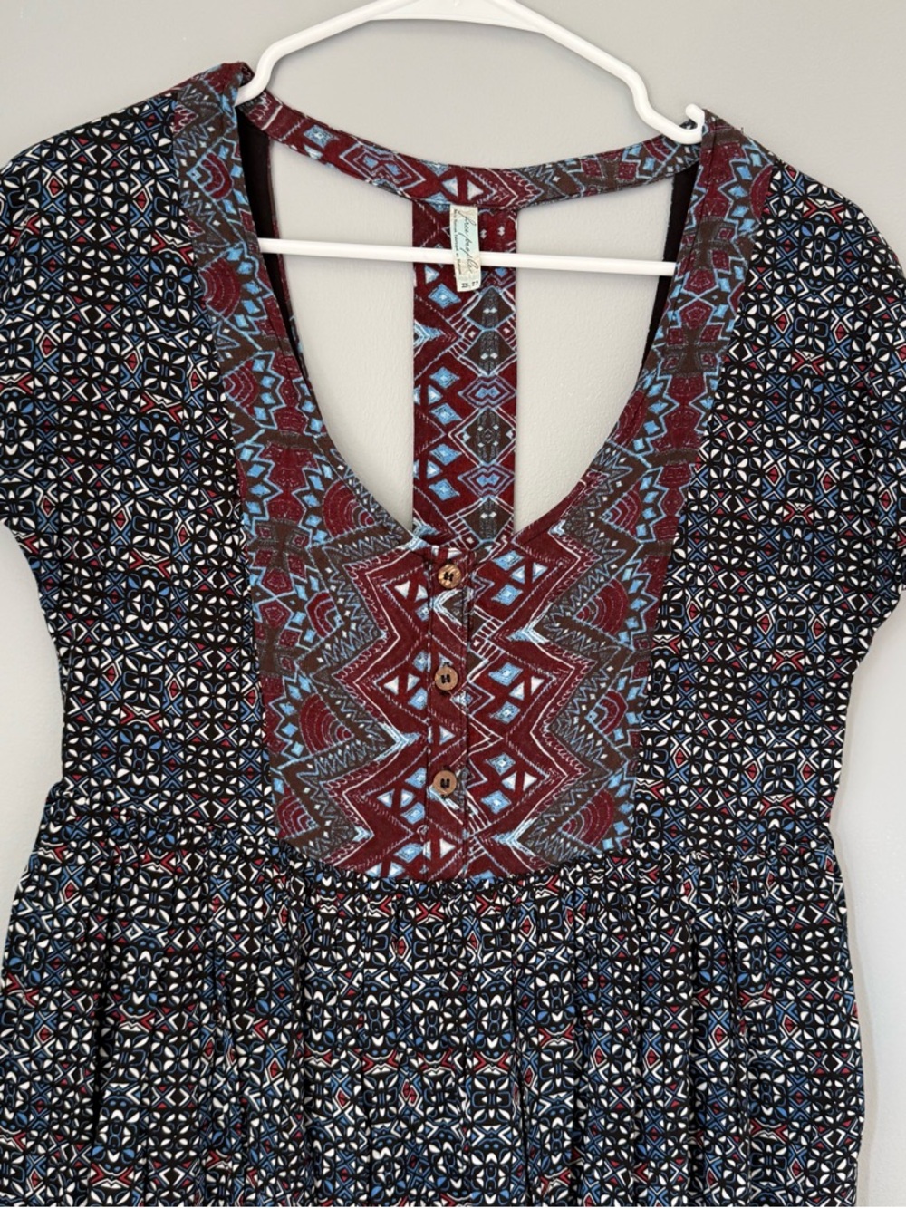Free People Sundown Babydoll Mini Dress Oversized Lined T-Back - Picture 5 of 9
